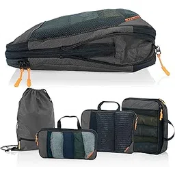 loonara travel Packing Cubes with Compression for Suitcase and Backpack with Packing Bag, Alpine Slate - Grey, 4-teilig-picture-16