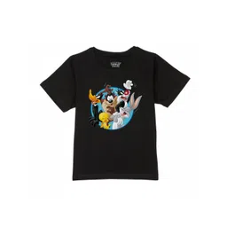 Looney Tunes by Wear Your Mind Boys Black Printed Pure Cotton T-shirt-picture-30