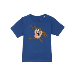 Looney Tunes by Wear Your Mind Boys Blue Printed Pure Cotton T-shirt-picture-2