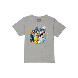 Looney Tunes by Wear Your Mind Boys Grey & Blue Looney Tunes Printed T-shirt-picture-11