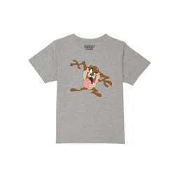 Looney Tunes by Wear Your Mind Boys Grey Looney Tunes Printed T-shirt-picture-3