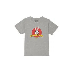 Looney Tunes by Wear Your Mind Boys Grey Printed Pure Cotton Regular Fit T-shirt-picture-32