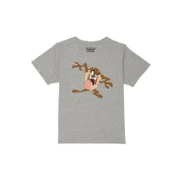Looney Tunes by Wear Your Mind Boys Grey Printed Pure Cotton T-shirt-picture-21