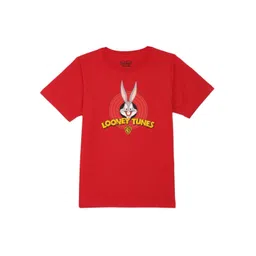 Looney Tunes by Wear Your Mind Boys Red Printed Pure Cotton T-shirt-picture-27