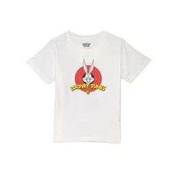 Looney Tunes by Wear Your Mind Boys White Looney Tunes Printed Pure Cotton T-shirt-picture-18