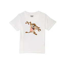 Looney Tunes by Wear Your Mind Boys White Printed Pure Cotton T-shirt-picture-8