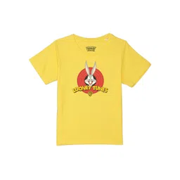 Looney Tunes by Wear Your Mind Boys Yellow Bugs Bunny Printed Cotton T-shirt-picture-28