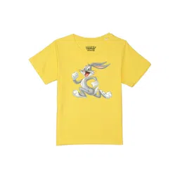 Looney Tunes by Wear Your Mind Boys Yellow Looney Tunes Printed T-shirt-picture-4
