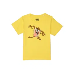 Looney Tunes by Wear Your Mind Boys Yellow Looney Tunes Printed T-shirt-picture-5