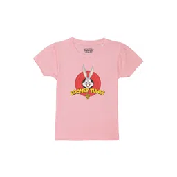 Looney Tunes by Wear Your Mind Girls Pink Cotton Printed T-shirt-picture-25