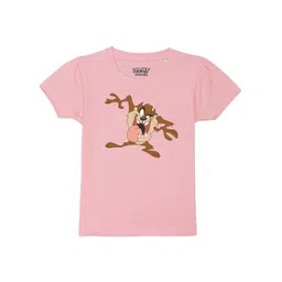 Looney Tunes by Wear Your Mind Girls Pink Cotton Printed T-shirt-picture-37