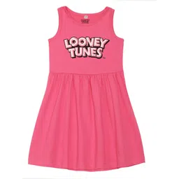 Looney Tunes by Wear Your Mind Girls Pink Printed A-Line Dress-picture-19