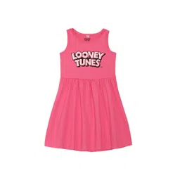 Looney Tunes by Wear Your Mind Girls Pink Printed A-Line Dress-picture-18