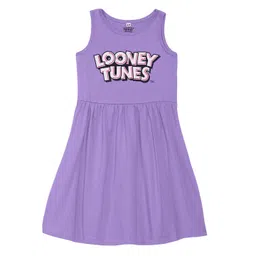Looney Tunes by Wear Your Mind Girls Purple Looney Tunes Cotton Dress-picture-44