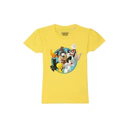 Looney Tunes by Wear Your Mind Girls Yellow Looney Tunes Printed T-shirt-picture-15