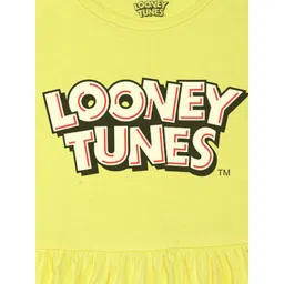Looney Tunes by Wear Your Mind Girls Yellow Printed Dress image 4
