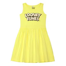 Looney Tunes by Wear Your Mind Yellow Pure Cotton Dress-picture-18