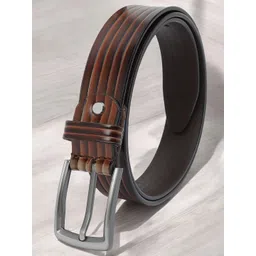 LOOPA Men Striped Leather Belt With Tang-picture-38