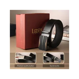 LOOPA Men Textured Leather Formal Belt image 4