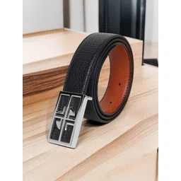 LOOPA Men Textured Reversible Formal Belt-picture-31