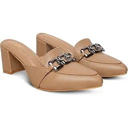 looper Style Fancy Trending and Comfort Block Heel Sandal Mule Bellies Sandal for Womens and Girls-picture-40