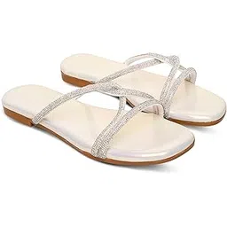 looper Women Trendy Shimmer Party Flats-picture-48