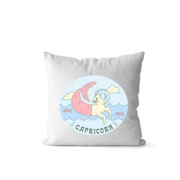 Loops n knots White & Blue Capricorn Zodiac Sign Printed Pre-Filled Cushion-picture-12