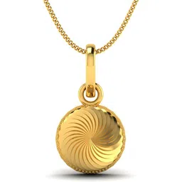 LORDS JEWELS Plateau Gold Pendant BIS Hallmarked 22kt Yellow Gold Pendant-picture-11