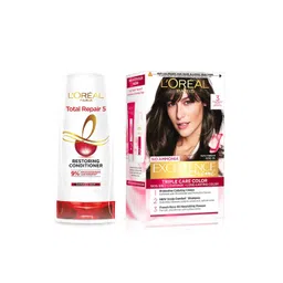 LOreal Paris Total Repair 5 Conditioner 180ml & Excellence Hair Color-Shade 3 (72ml+100g)-picture-26
