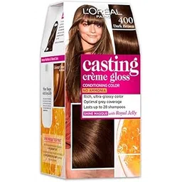 L'Oreal Paris Casting Creme Gloss Hair Color - 400 Dark Brown (87.5g+72ml)-picture-33