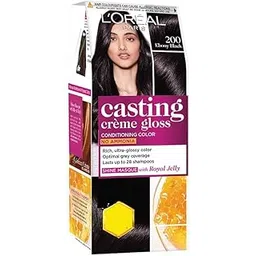 L'Oreal Paris Casting Creme Gloss Small Pack Hair Colour Cream, 200 Ebony Black, 21G+ 24 Ml-picture-37