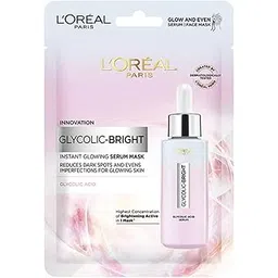 L'Oreal Paris Glycolic Bright Glowing Serum Sheet Mask, Face Mask for Glowing Skin, 22 g-picture-11