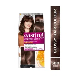 L'Oreal Paris Casting Creme Gloss Hair Color Medium Brown 500 - 87.5 gm + 72 ml-picture-22