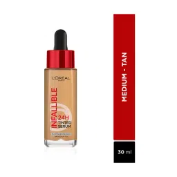 L'Oreal Paris Infallible 24H Tinted Serum Foundation, Dewy & Radiant Finish, 5-6 Medium - Tan - 30ml-picture-38