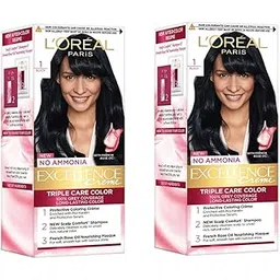 l’oréal paris L Oréal Paris Excellence Hair Color Small Pack Shade.1, Natural Black, 25ml+25g (PACK OF 2)-picture-19