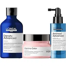 L'OREAL PROFESSIONNEL PARIS Density Advanced Shampoo, Vitamino Mask & Aminexil Advanced For Coloured Hair And For Hairloss, (3 Count)-picture-25