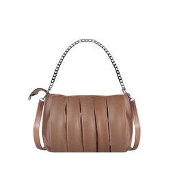 LOREM Colourblocked Bowling Shoulder Bag with Applique-picture-39