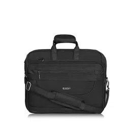 LOREM Men Black Textured Laptop Bag-picture-19