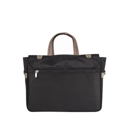 LOREM Men Black Textured Laptop Bag image 2