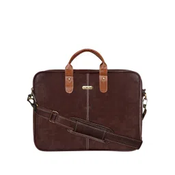 LOREM Men Brown Textured Laptop Bag-picture-30