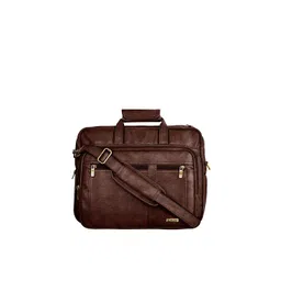 LOREM Men Brown Textured Laptop Bag-picture-15