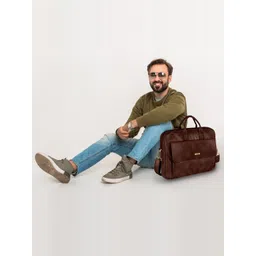 LOREM Men Textured Laptop Bag image 5