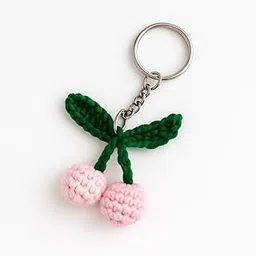 loreniq Handmade Crochet Cherry Keychain – Cute Fruit Keyring for Girls – Soft Yarn Charm for Bags, Backpacks, Purse, Car Keys – Gift for Her-picture-26
