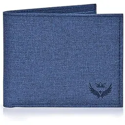 lorenz Men's PU Leather Wallet | Blue Slim Bi-Fold Wallet for Men with Coin Pocket, Card Slots & Currency Compartments | Stylish Gents Wallet | Wallet for Men Under 500 (NO Leather) | WL-59-picture-10