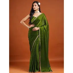 LOROFY Embellished Beads and Stones Pure Chiffon Designer Saree-picture-25