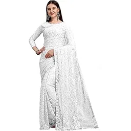 lorofy Women's Brasso Net Saree With Blouse-picture-18