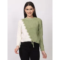 Lory Women Colourblocked Woollen Pullover-picture-39
