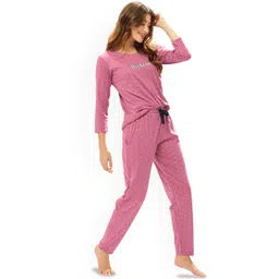 Lotik Women Printed Round Neck Night suit image 2