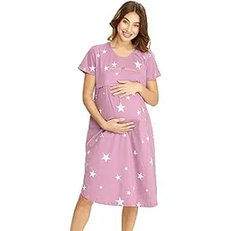 lotik Women's Cotton Maternity Night Suit set-picture-20