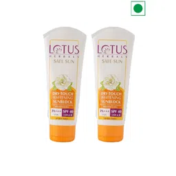 Lotus Herbals Safe Sun Set Of 2 Dry Touch Whitening Sunscreen SPF 40 PA++++ - 100g Each-picture-35